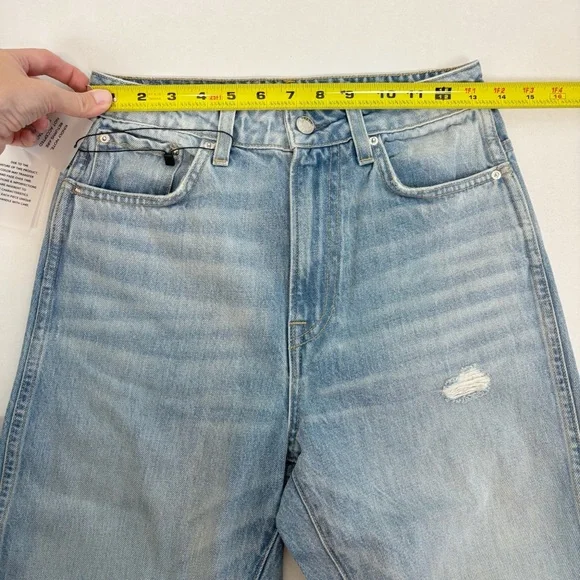 GRLFRND Sara Super High Rise Straight Jeans in La Brea Ave Size 27 Straight Leg